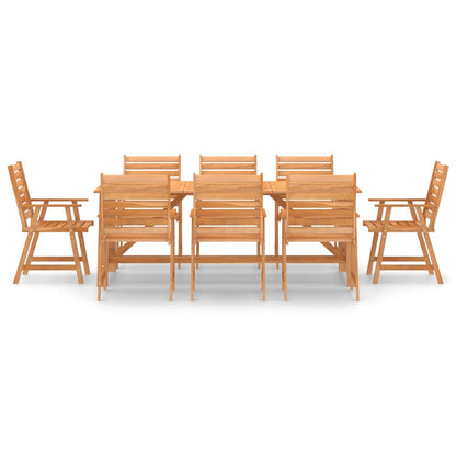 vidaXL Outdoor Dining Set | Rich Warm Colour | Solid Acacia Wood | Large - Brown