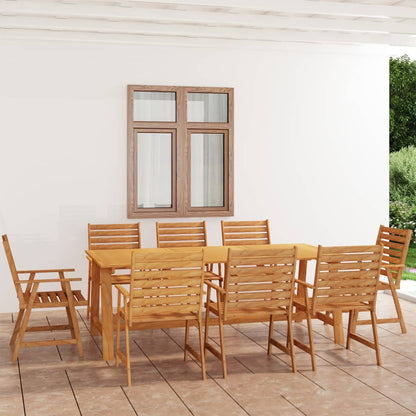 vidaXL Outdoor Dining Set | Rich Warm Colour | Solid Acacia Wood | Large - Brown