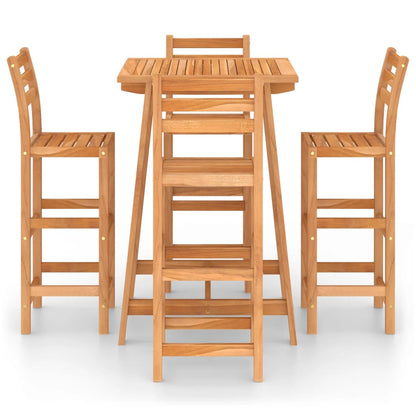vidaXL Outdoor Bar Set | Natural Acacia | Solid Acacia wood | Medium | Strong - Brown