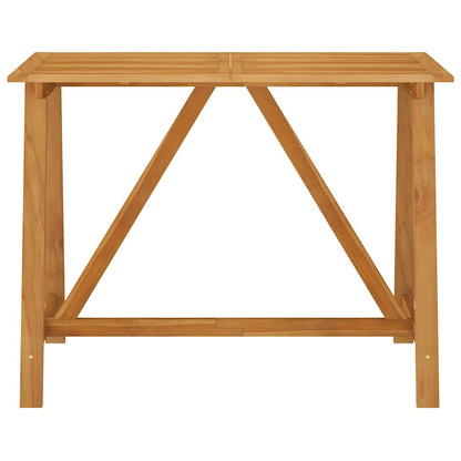 vidaXL Outdoor Bar Set | Natural wood | Solid acacia wood | Medium | Footrest - Brown