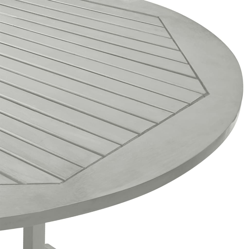 vidaXL Garden Dining Set | Grey wash | Solid acacia wood | Large | Foldable