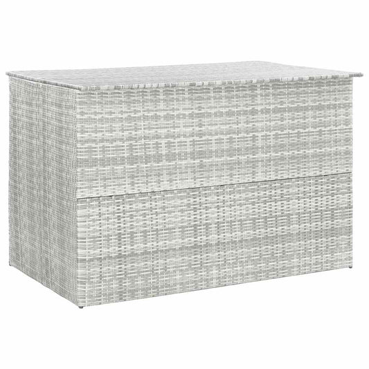 vidaXL Garden Storage Box Light Grey 150x100x100 cm Poly Rattan
