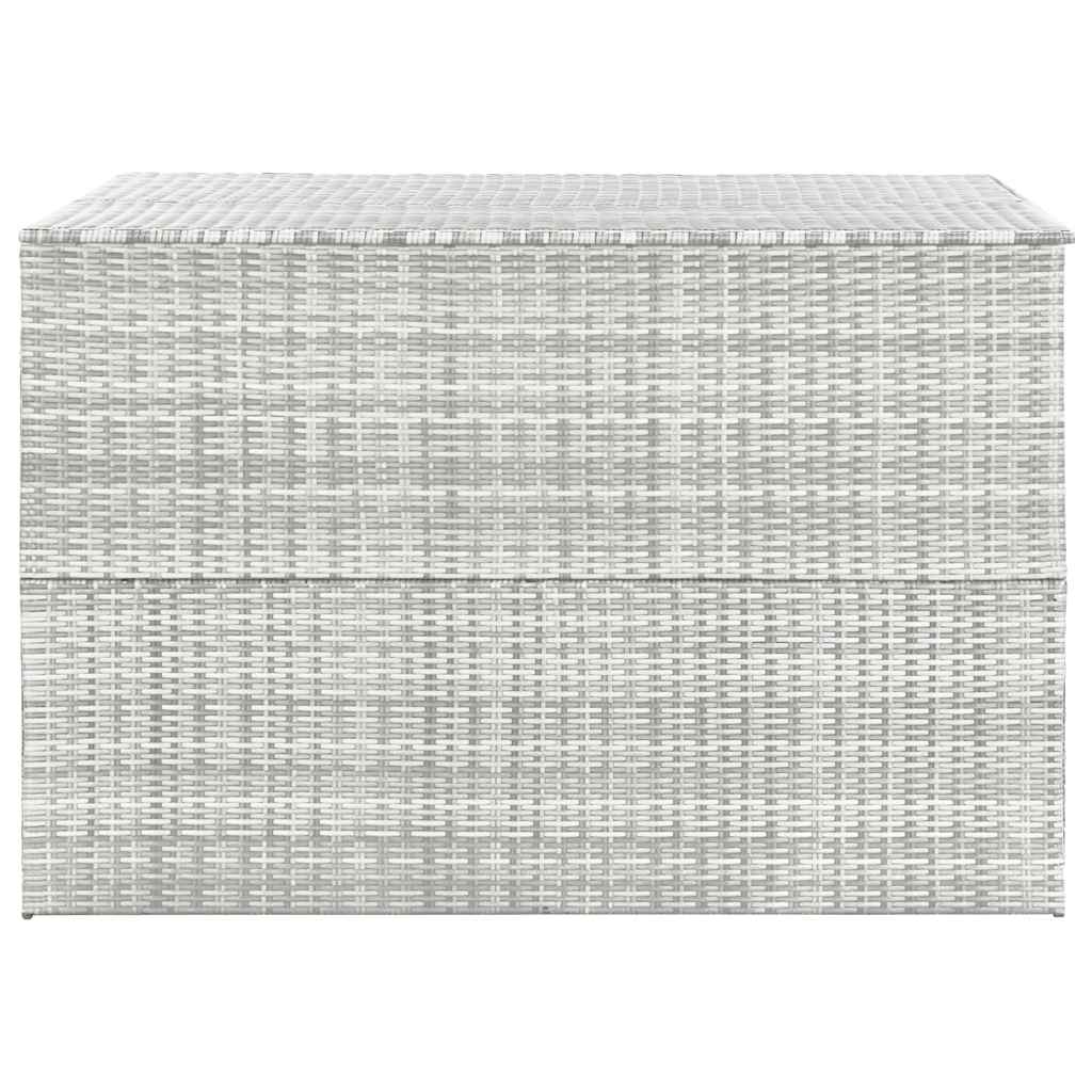 vidaXL Garden Storage Box Light Grey 150x100x100 cm Poly Rattan