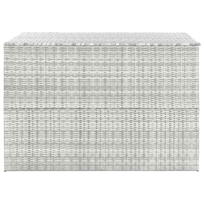 vidaXL Garden Storage Box Light Grey 150x100x100 cm Poly Rattan