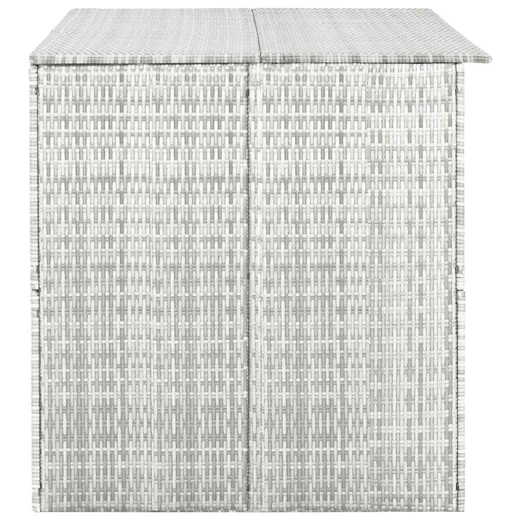 vidaXL Garden Storage Box Light Grey 150x100x100 cm Poly Rattan