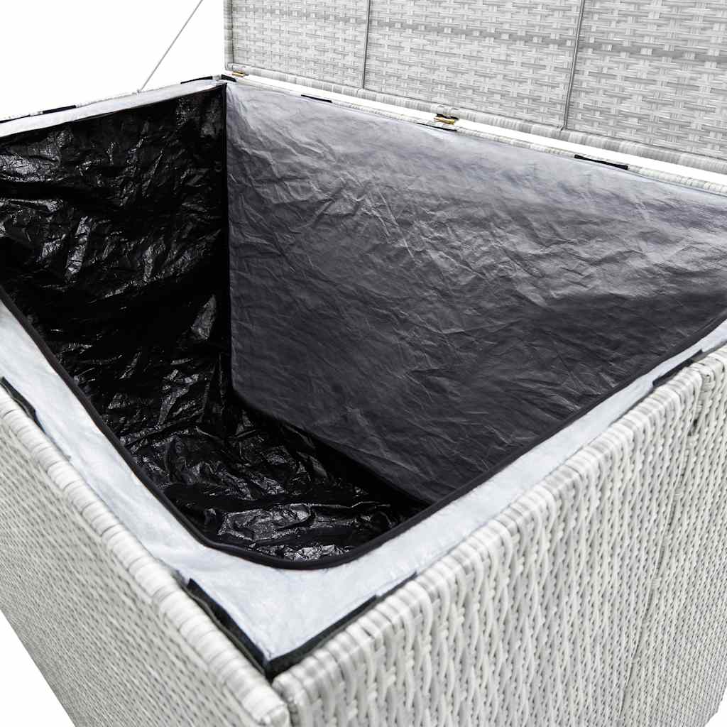 vidaXL Garden Storage Box Light Grey 150x100x100 cm Poly Rattan