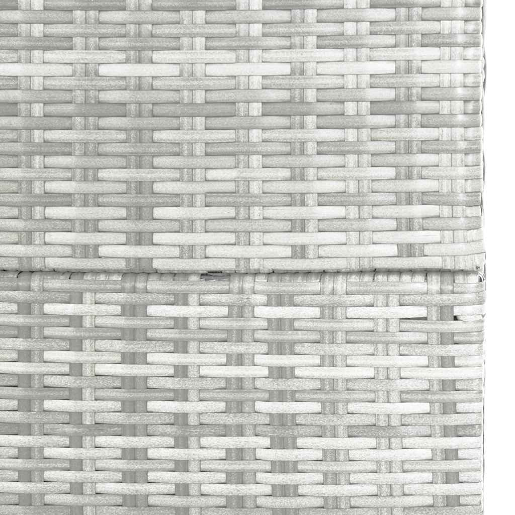 vidaXL Garden Storage Box Light Grey 150x100x100 cm Poly Rattan