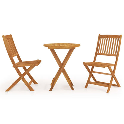 vidaXL Garden Dining Set | Natural wood | Solid acacia wood | Compact - Brown - 60 cm