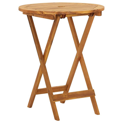 vidaXL Garden Dining Set | Natural wood | Solid acacia wood | Compact - Brown - 60 cm