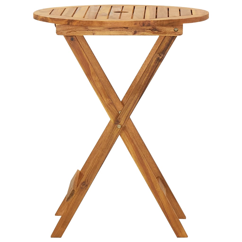 vidaXL Garden Dining Set | Natural wood | Solid acacia wood | Compact - Brown - 60 cm