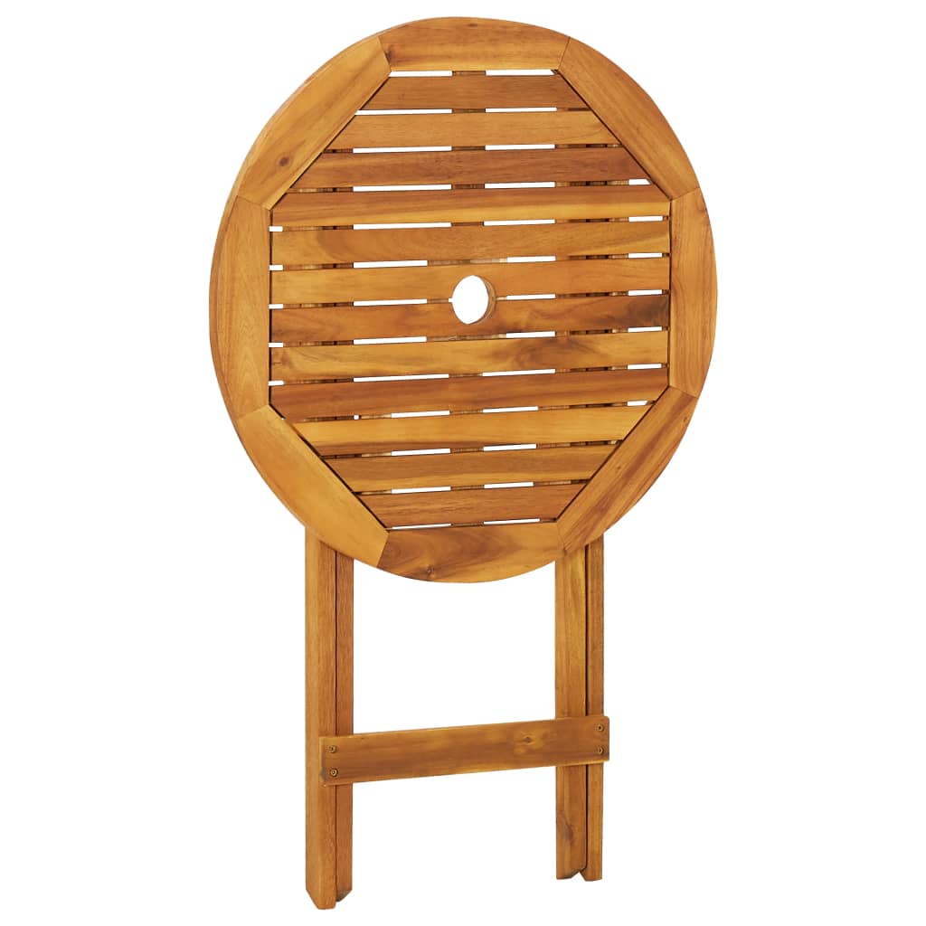 vidaXL Garden Dining Set | Natural wood | Solid acacia wood | Compact - Brown - 60 cm