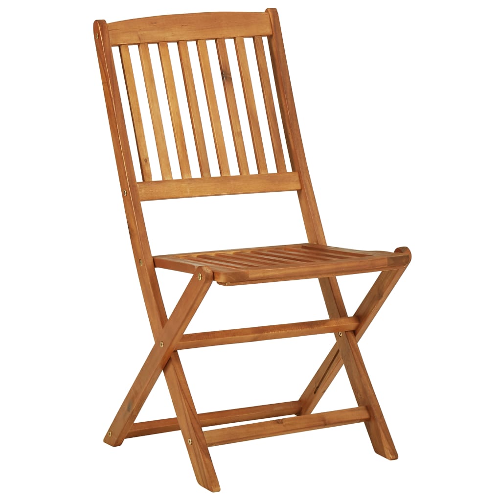 vidaXL Garden Dining Set | Natural wood | Solid acacia wood | Compact - Brown - 60 cm