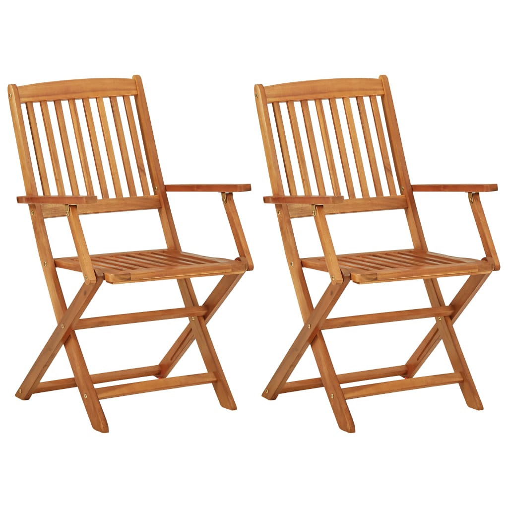 vidaXL Garden Dining Set | Foldable | Square | Rustic - Brown - 60 cm