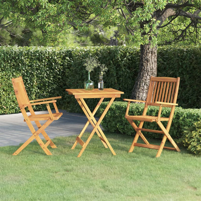 vidaXL Garden Dining Set | Foldable | Square | Rustic - Brown - 60 cm