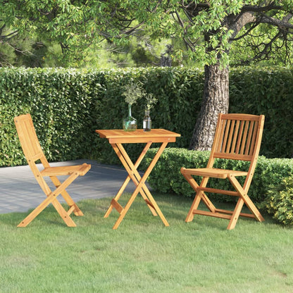 vidaXL Garden Dining Set | Natural wood | Solid Acacia wood | Compact - Brown - 60 cm - 15472