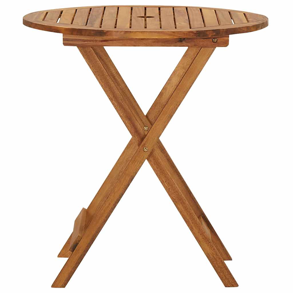 vidaXL Garden Dining Set | Natural Acacia | Solid Acacia wood | Small | Foldable - Brown - 70 cm