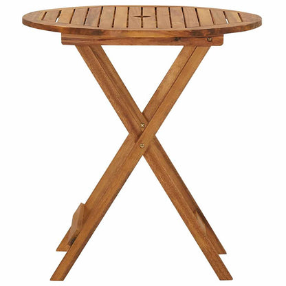 vidaXL Garden Dining Set | Natural Acacia | Solid Acacia wood | Small | Foldable - Brown - 70 cm