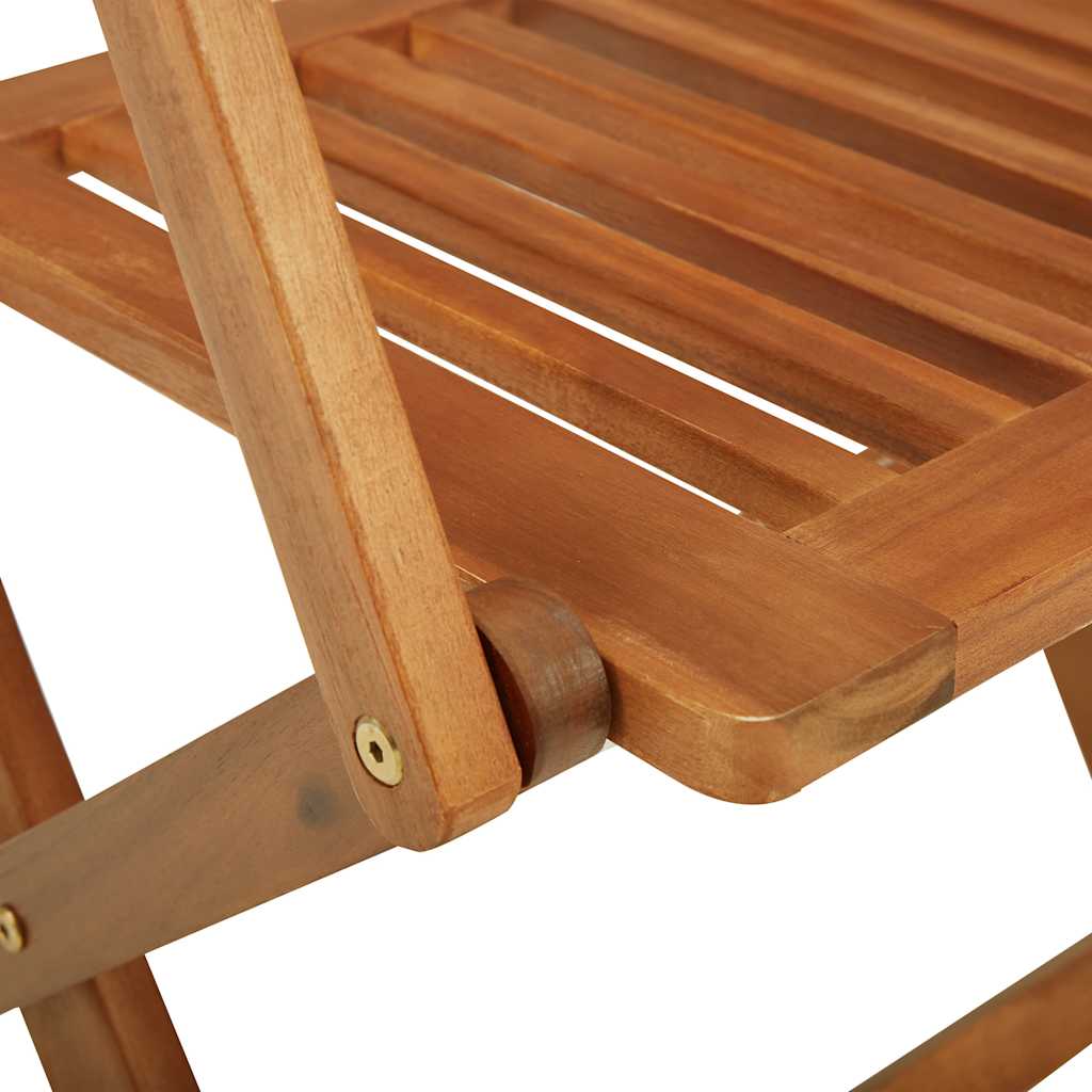 vidaXL Garden Dining Set | Natural Acacia | Solid Acacia wood | Small | Foldable - Brown - 70 cm