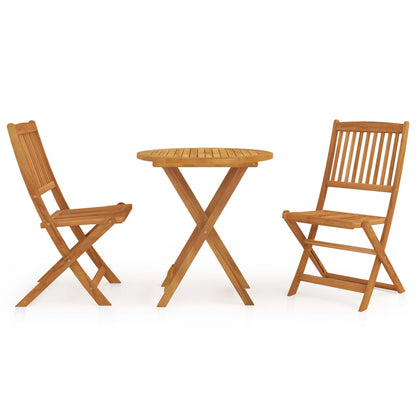 vidaXL Garden Dining Set | Brown | Solid acacia wood | Compact | Foldable - 70 cm