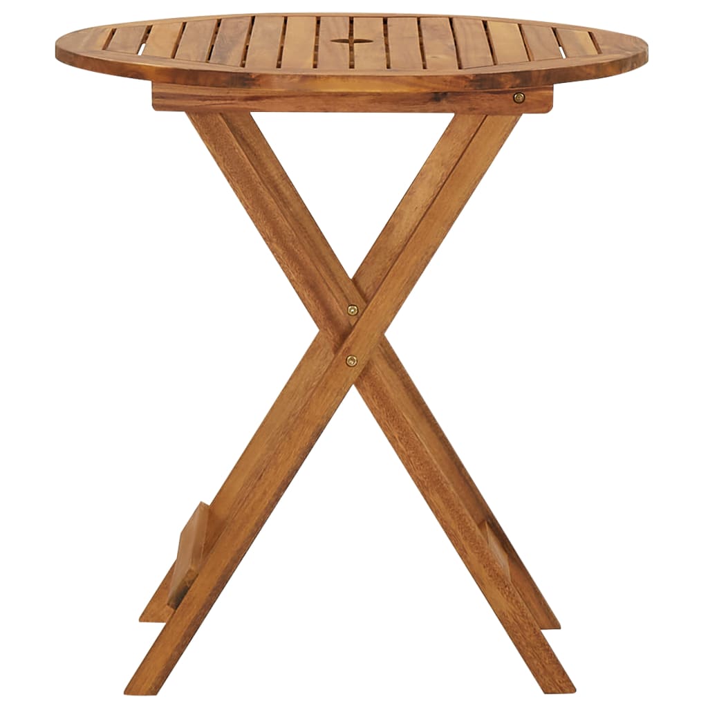 vidaXL Garden Dining Set | Brown | Solid acacia wood | Compact | Foldable - 70 cm