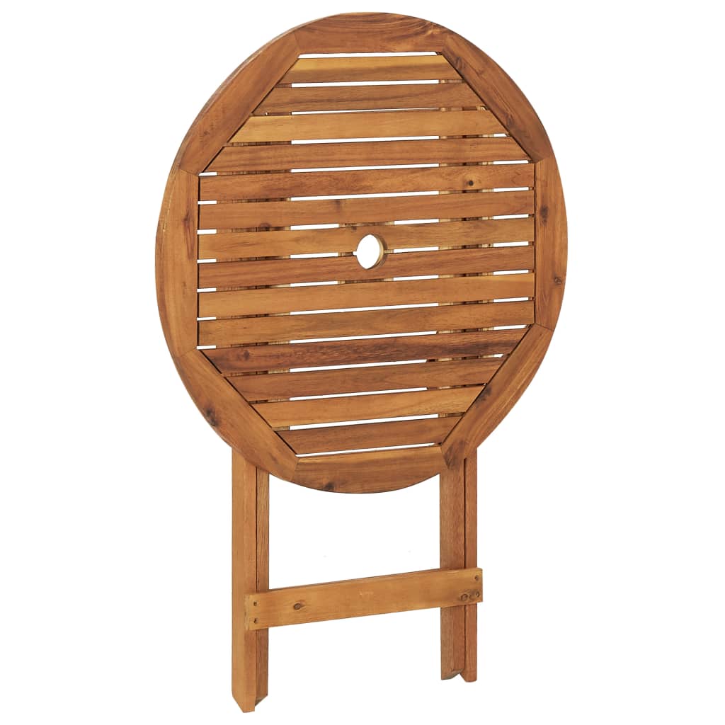 vidaXL Garden Dining Set | Brown | Solid acacia wood | Compact | Foldable - 70 cm