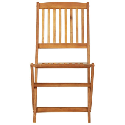 vidaXL Garden Dining Set | Brown | Solid acacia wood | Compact | Foldable - 70 cm