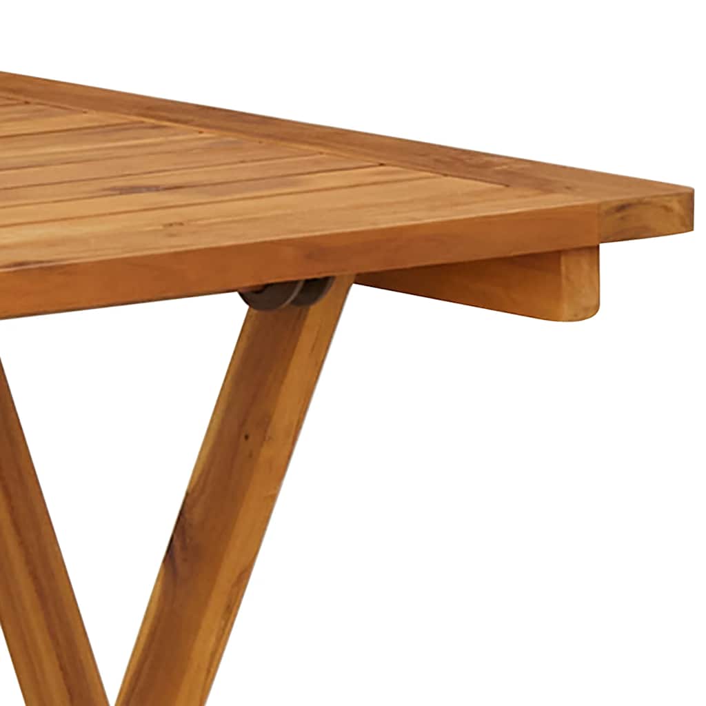 vidaXL 3 Piece Folding Garden Dining Set Solid Acacia Wood - Brown - 70 cm