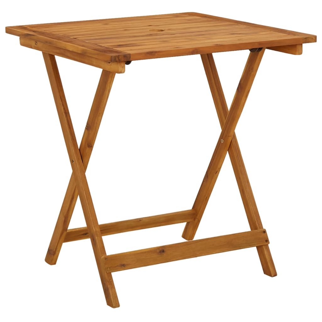 vidaXL Garden Dining Set | Natural Wood | Solid Acacia Wood | Compact | Foldable - Brown - 70 cm