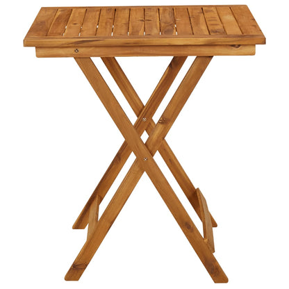 vidaXL Garden Dining Set | Natural Wood | Solid Acacia Wood | Compact | Foldable - Brown - 70 cm