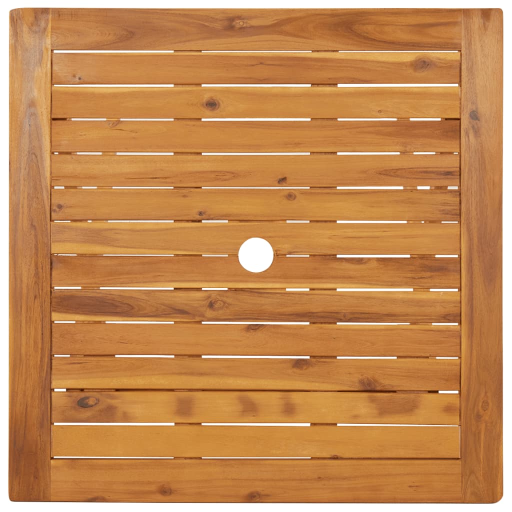 vidaXL Garden Dining Set | Natural Wood | Solid Acacia Wood | Compact | Foldable - Brown - 70 cm