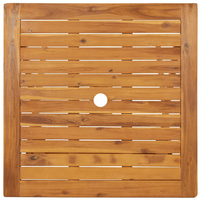vidaXL Garden Dining Set | Natural Wood | Solid Acacia Wood | Compact | Foldable - Brown - 70 cm