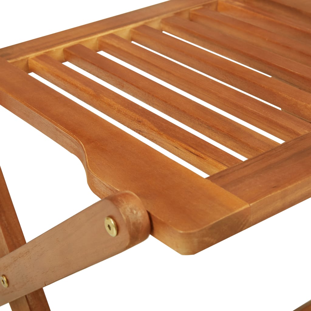 vidaXL Garden Dining Set | Natural Wood | Solid Acacia Wood | Compact | Foldable - Brown - 70 cm