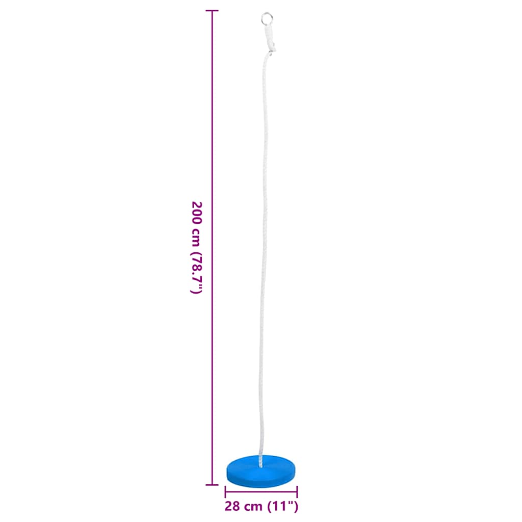 vidaXL Plate Swing 200 cm Blue - 28 x 200 cm