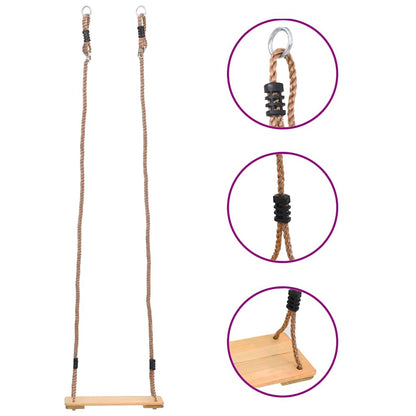 vidaXL Board Swing 200 cm Solid Pinewood - Brown