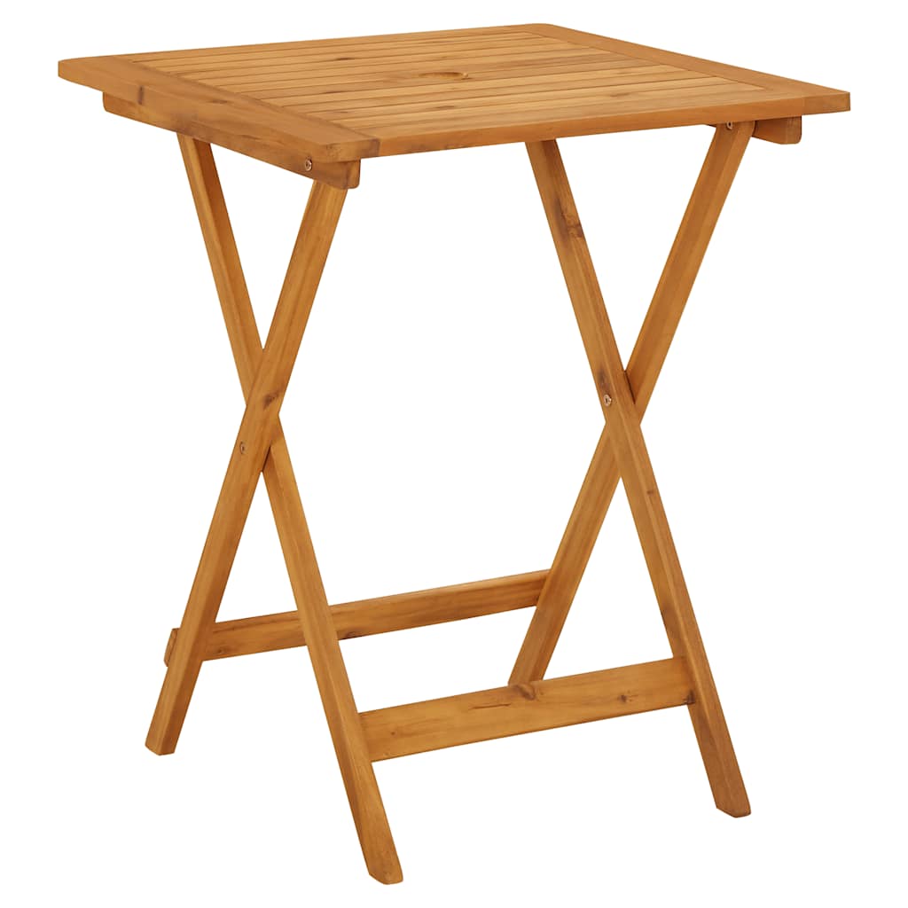 vidaXL Folding Garden Table 60x60x75 cm Solid Acacia Wood - Brown