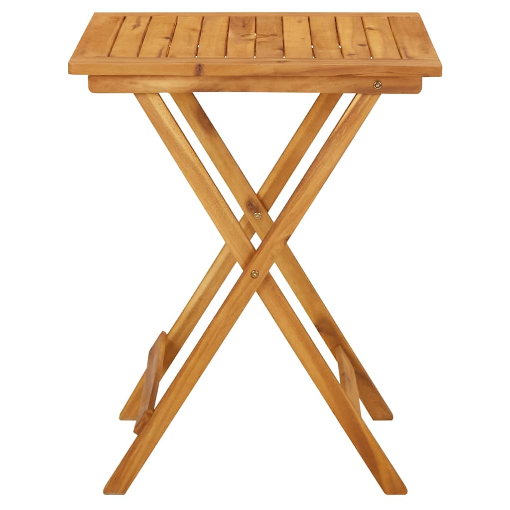 vidaXL Folding Garden Table 60x60x75 cm Solid Acacia Wood - Brown