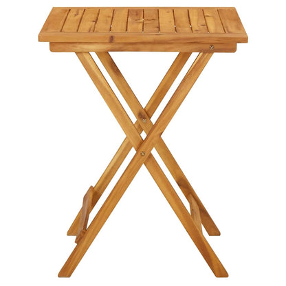 vidaXL Folding Garden Table 60x60x75 cm Solid Acacia Wood - Brown