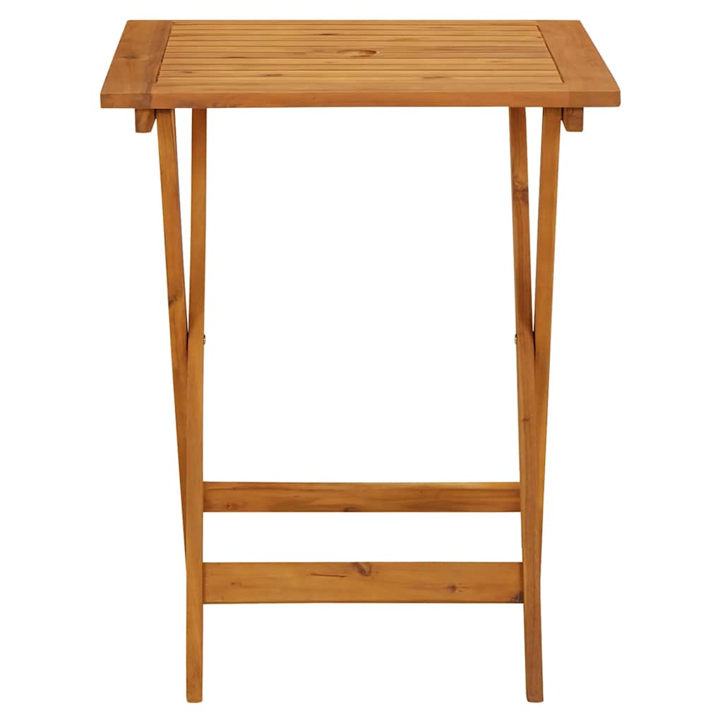 vidaXL Folding Garden Table 60x60x75 cm Solid Acacia Wood - Brown