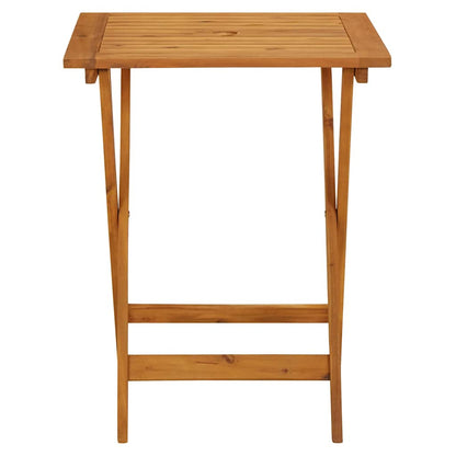 vidaXL Folding Garden Table 60x60x75 cm Solid Acacia Wood - Brown