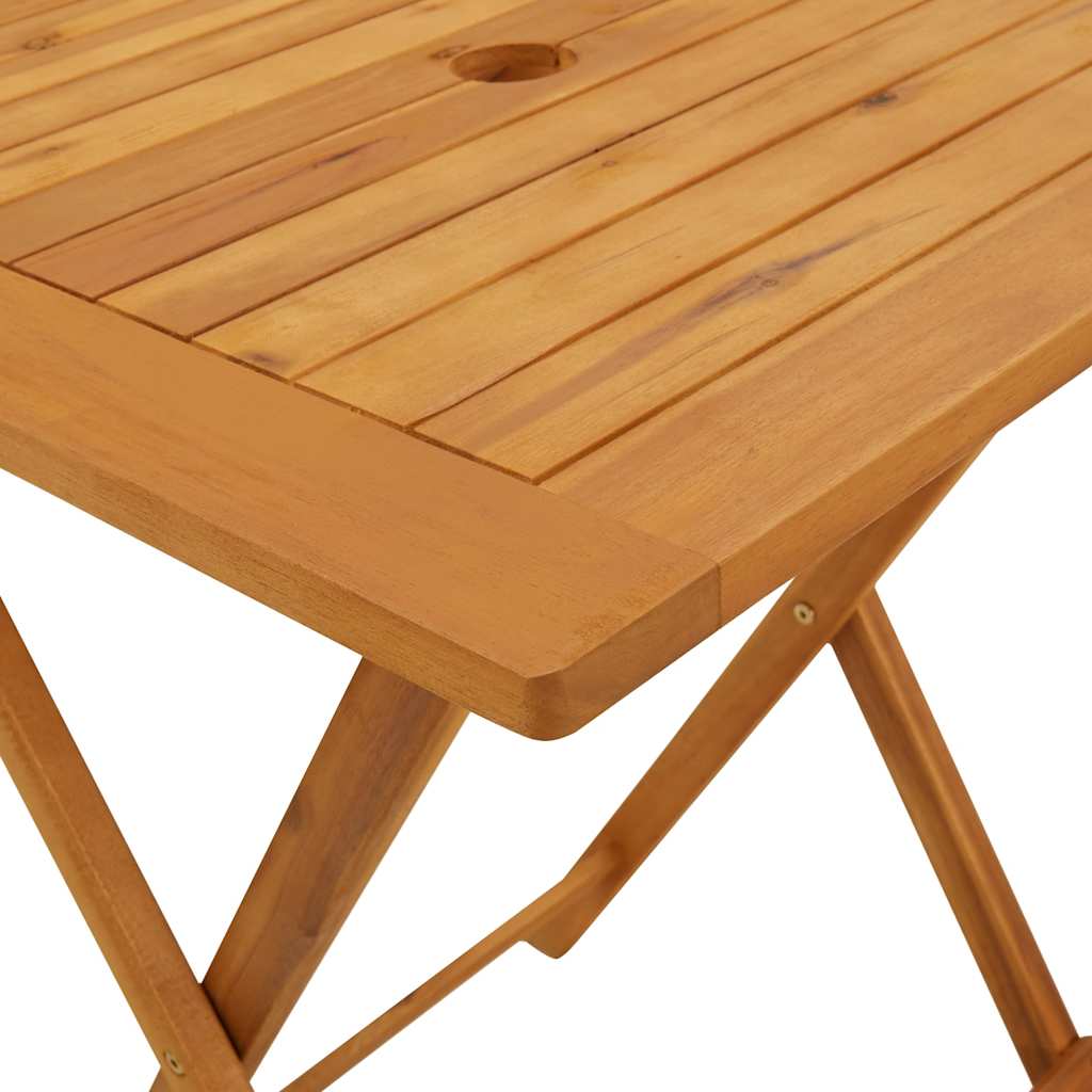 vidaXL Folding Garden Table 60x60x75 cm Solid Acacia Wood - Brown