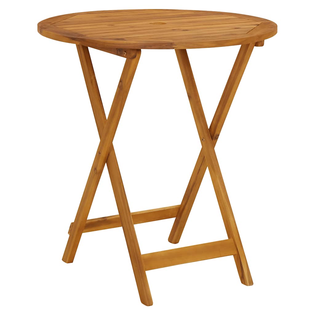 vidaXL Folding Garden Table 70 cm Solid Acacia Wood - Brown