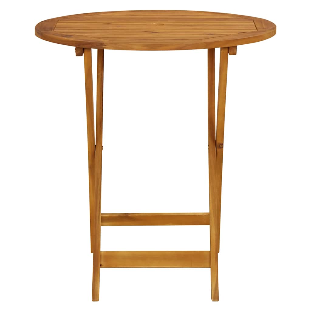 vidaXL Folding Garden Table 70 cm Solid Acacia Wood - Brown