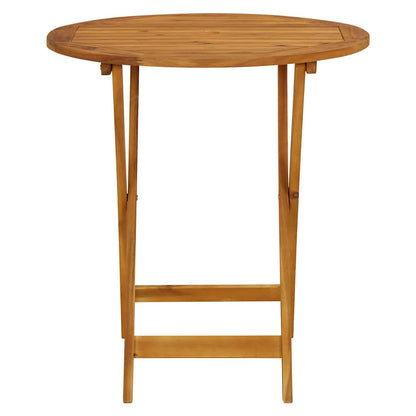 vidaXL Folding Garden Table 70 cm Solid Acacia Wood - Brown