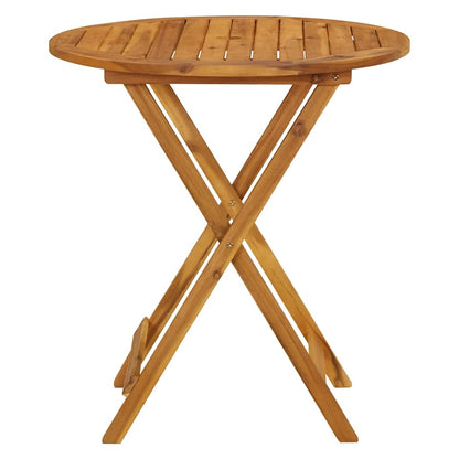 vidaXL Folding Garden Table 70 cm Solid Acacia Wood - Brown