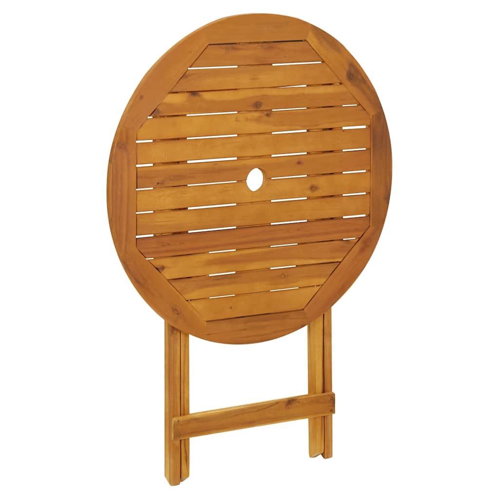 vidaXL Folding Garden Table 70 cm Solid Acacia Wood - Brown