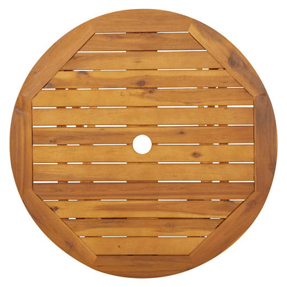 vidaXL Folding Garden Table 70 cm Solid Acacia Wood - Brown