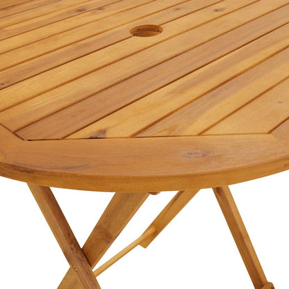 vidaXL Folding Garden Table 70 cm Solid Acacia Wood - Brown