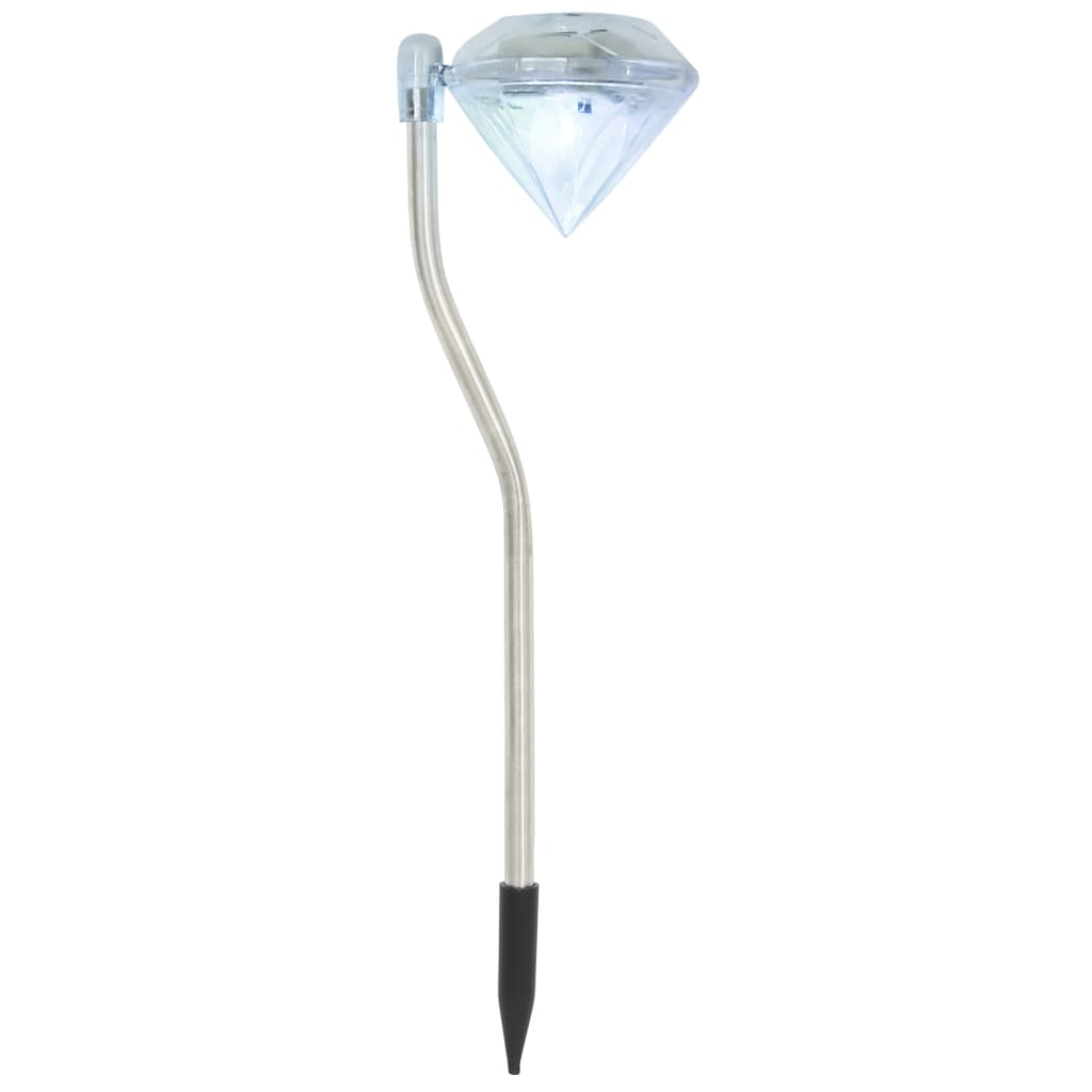 vidaXL Solar LED Garden Lights 6 pcs 9x7.8x29.5 cm - Silver