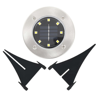 vidaXL Solar Ground Lights 8 pcs LED Lights RGB Colour - Silver