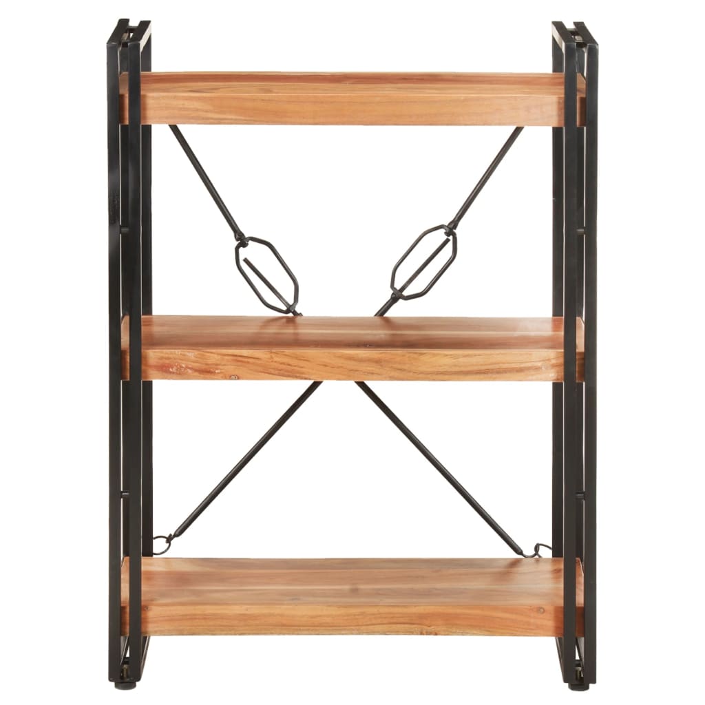 vidaXL 3-Tier Bookcase 60x30x80 cm Solid Acacia Wood - Brown